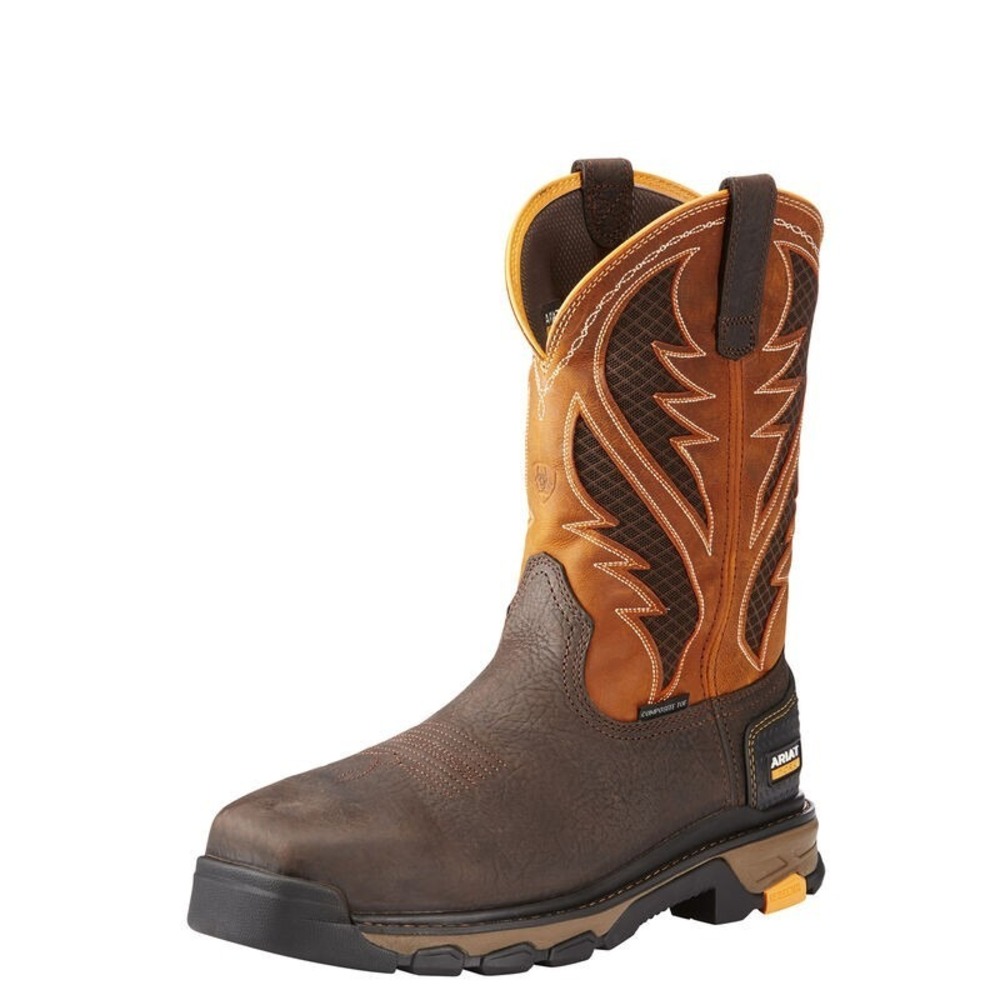 Ariat® (Men's 13 WIDE) Intrepid™ VentTEK® Comp-Toe Work Boot, Bruin Brown - $250